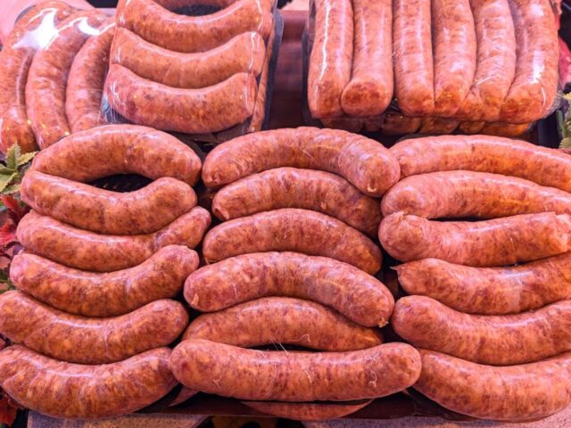 Beef sausages